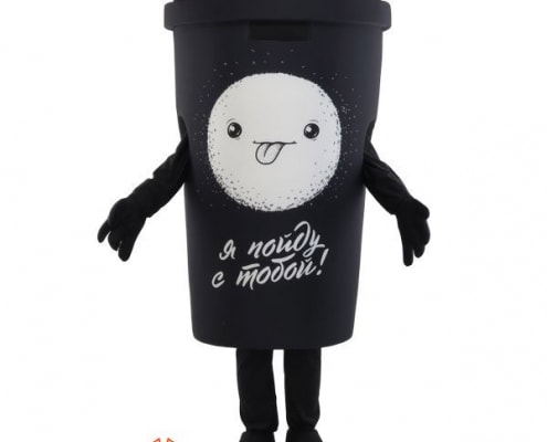 Ростовая кукла стакан кофе реклама даблби